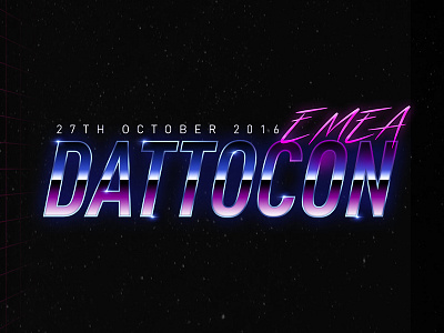 DattoCon 2016 - 80s Theme 80s branding design lettering logo retro space vintage web