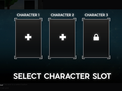 Character Selection Menu ( Commision ) design graphic design illustration typography ui ux vector