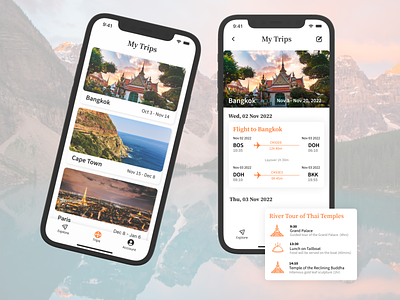 Flight & Trip Itinerary | Mobile App