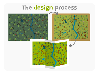 Design process of the map design graphic design illustration ui vector