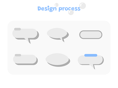 Design process of the text speech bubble design graphic design illustration ui ux vector