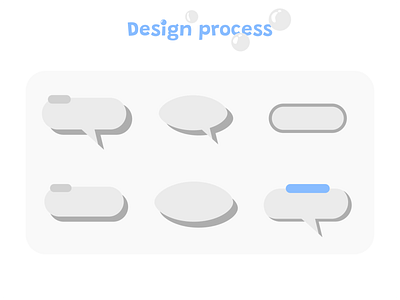 Design process of the text speech bubble