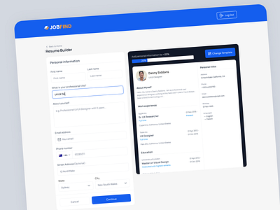 Resume Builder for Job Portal