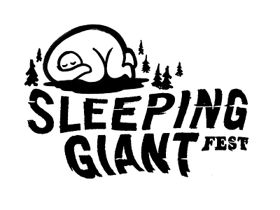 The giant illustration logo typography