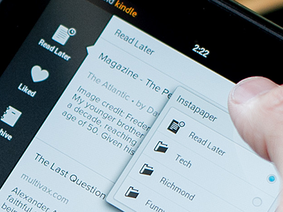 Instapaper for Android android phone tablet ui