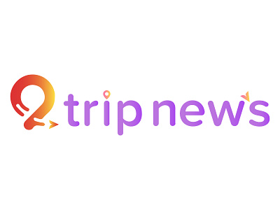 Trip news design illustration logo minimal vector