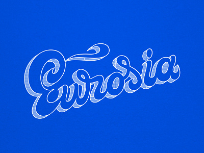 Eurosia blue branding design font illustration letter lettering lettering art logo typography