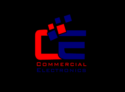 Electronic home appliances company logo company design graphic design logo design red and blue