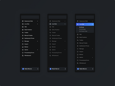 Trading App – Sidebar Explorations