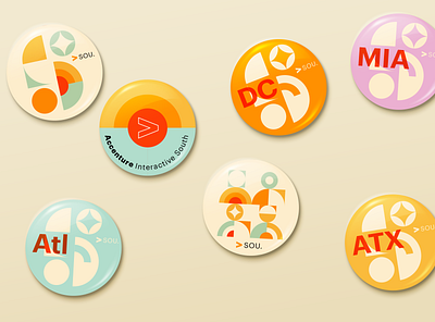 Some Pins brand branding identity identity design minimal pins shapes southern type typogaphy warm colors