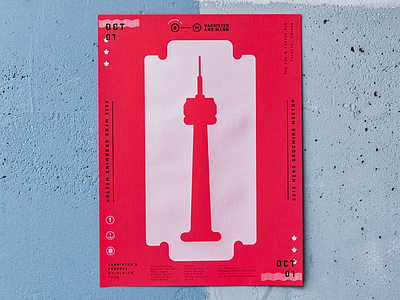 CN Tower | Shave Poster barristerandmann cn tower design event poster poster razor shave silkscreen toronto type