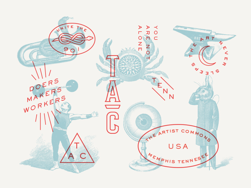 Pattern overlay retro typography elements lockups system identity branding concept mashup illustration overlay vintage layers
