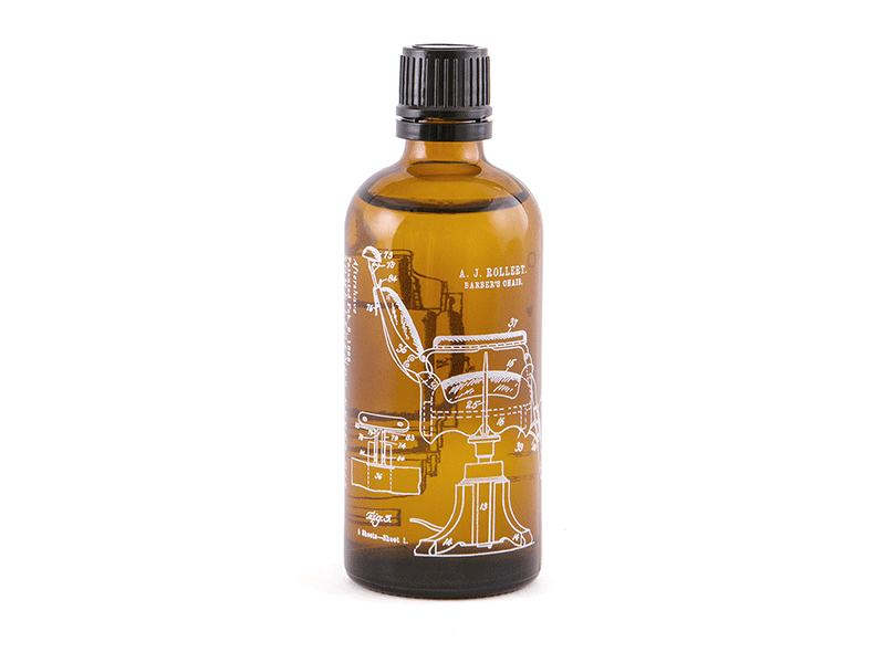 Silkscreened Bottle amber barristerandmann blueprints bottle branding design mens grooming packaging shaving silkscreen