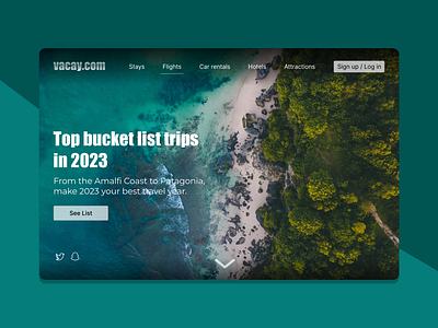 Landing Page | Daily UI #003 | Travel website