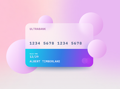 Glassmorphic card app branding design graphic design ux