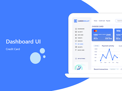 Credit Card Dashboard ! dashboard design mobile app design ui ux web