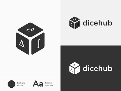 dicehub logo brand cube dicehub logo portfolio presentation ui kit