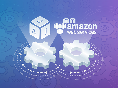 dicehub + AWS amazon circle collaboration color design dicehub gear light technology web web services work workspace