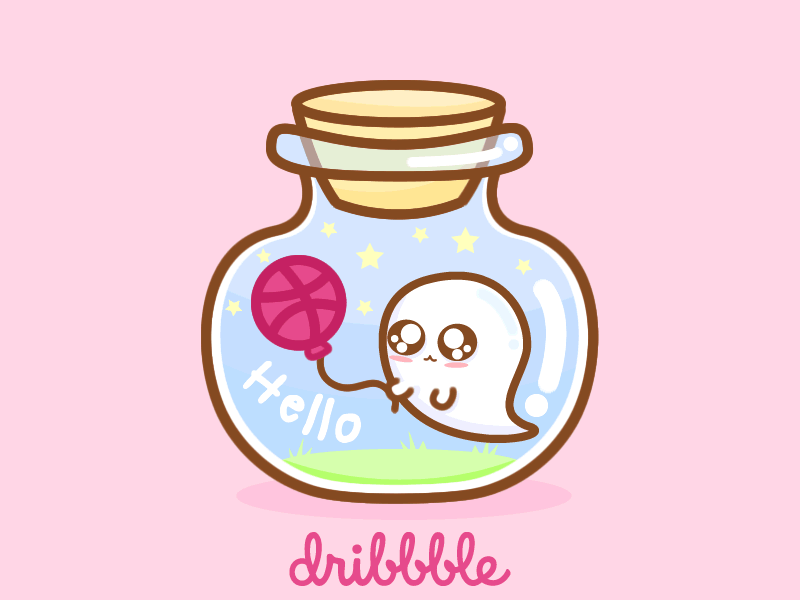 Hello Dribbble! character design chibi cute illustration kawaii