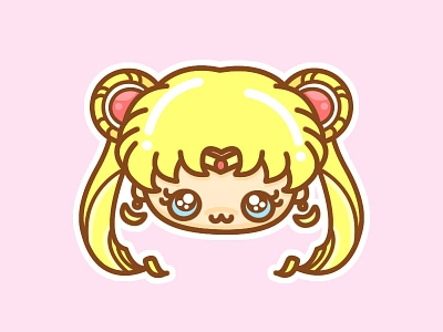 ❤ 90s Toy Sticker Project ❤ 90s chibi cute illustrator kawaii sailormoon sticker toy