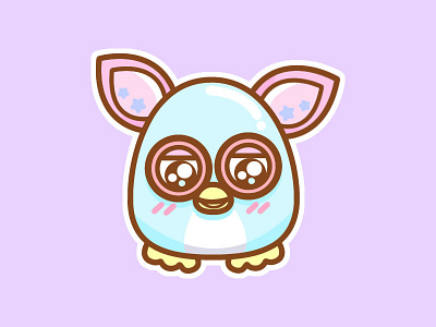 ❤ 90s Toy Sticker Project ❤ 90s chibi cute furby illustrator kawaii sticker toy