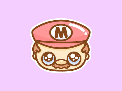 ❤ 90s Toy Sticker Project ❤ 90s chibi cute illustrator kawaii mario sticker toy