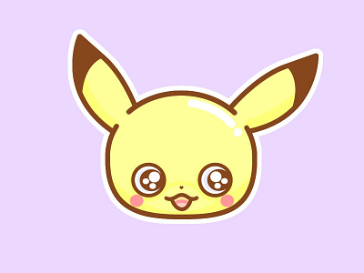 ❤ 90s Toy Sticker Project ❤ 90s chibi cute illustrator kawaii pikachu pokemon sticker toy