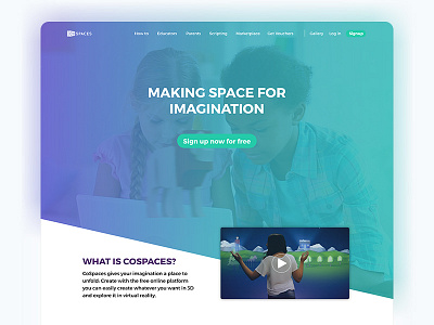CoSpaces Redesign design flat gradient sketch ui ux webdesign
