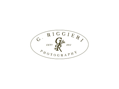 G. Riggieri Photography Alternate Logo branding design graphic design identity identity design illustration lettering logo logo design photography photography logo
