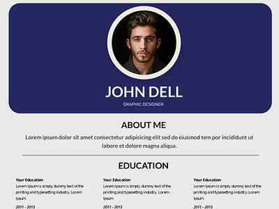 Curriculum Vitae PSD Template