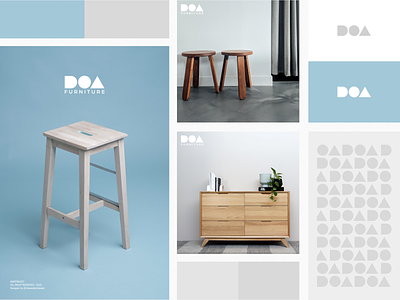 DOA Furniture artikles artikles7 brand identity branding decor branding interior color decor decor logo doa furniture furniture logo interior interior logo lettermark logomark minimal minimalist palette palette branding simple logo