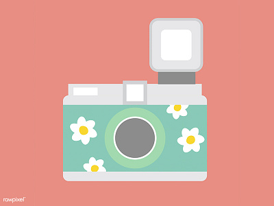 Snap Snap camera cute design flower girly icon illustration lifestyle pastel pattern summer vector