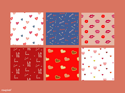 Love Patterns chocolate cute design heart kiss love lovely pattern vector