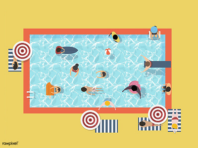 It S Summer Time design fun graphic icon people pool summer swimming vector
