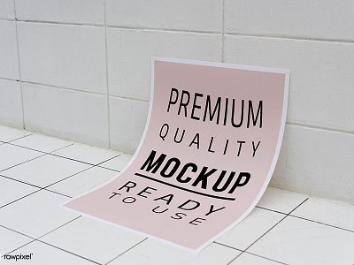 Minimal Poster Mockup design minimal mockup mockups pastel pink poster product psd template