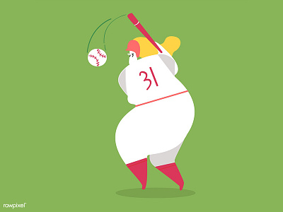 Baseball baseball character design graphic graphic design icon illustration people sport vector