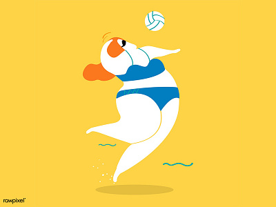 Beach Volleyball beach character design graphic graphic design icon illustration people sport summer vector volleyball