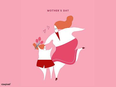 Mom design graphic design icon illustration love mom mother mothers day people pink vector