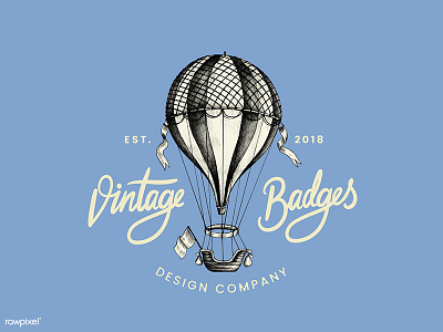Vintage Badge badge balloon design graphic graphic design icon illustration logo vector vintage