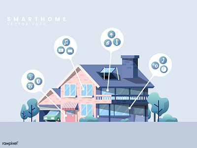 Smart Home Vector Pack design eco eco friendly energy graphic graphic design home icon illustration smart home technology vector
