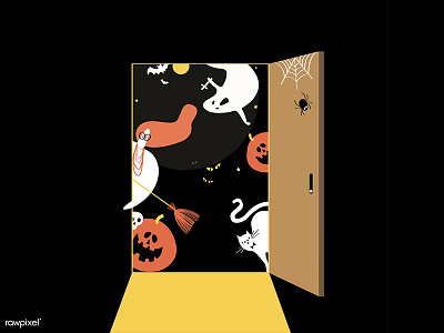 Peek a Boo!! character design ghostly graphic graphic design halloween icon illustration people spooky vector