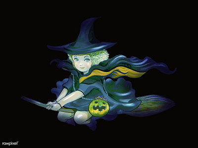 The Witch :) character design graphic graphic design halloween icon illustration magic card vector witch