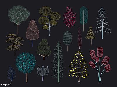 Trees Doodle design doodle forest graphic graphic design icon illustration tree vector