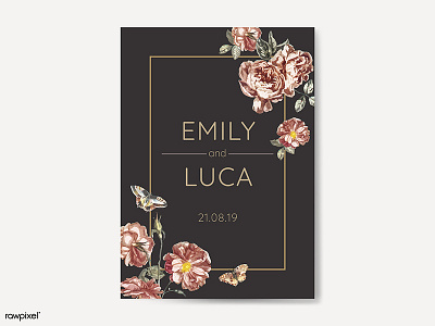 Vintage Floral Invitation