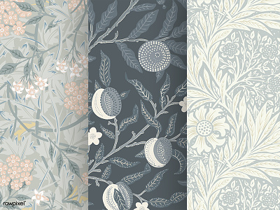 William Morris Patterns botanical design flower graphic graphic design illustration pattern pattern design seamless pattern vector vintage