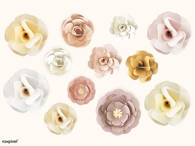 Paper Roses design flower graphic design icons paper paper craft psd psd download rose wedding