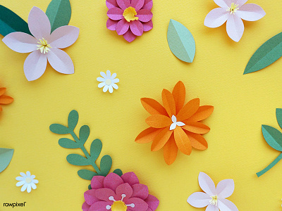 Tropical Paper Set colorful design floral flower graphic design paper paper craft papercraft papercut spring summer