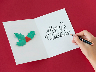 Merry Christmas card christmas design greeting card merry christmas paper paper art paper craft typogaphy