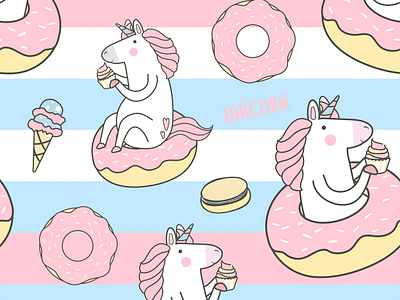 Cute Unicorn <3 character cute design fun graphic graphic design illustration kids pattern rainbow unicorn vector