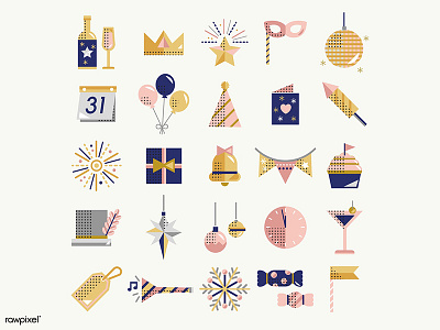 New Year's Icons
